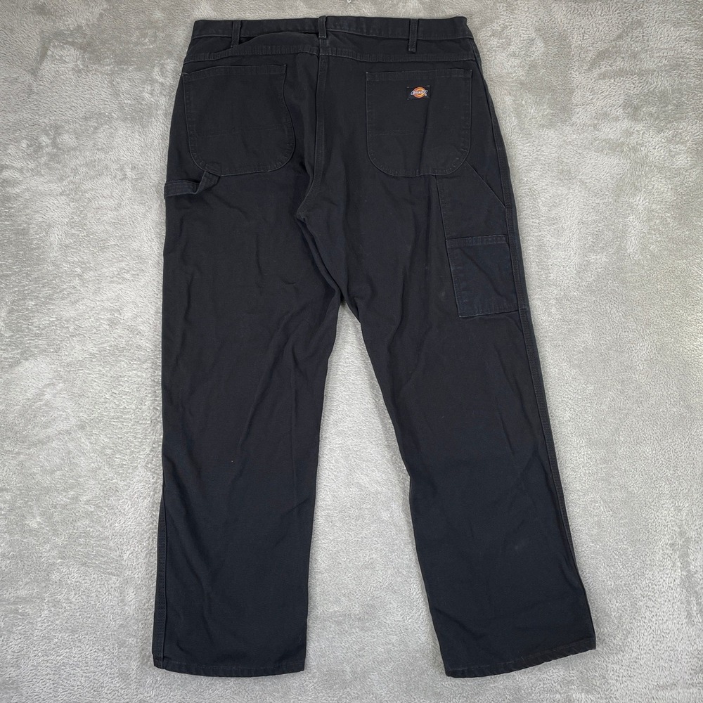Dickies Carpenter Pants Mens 38x30 Black Duck Canvas Utility Workwear Pants
